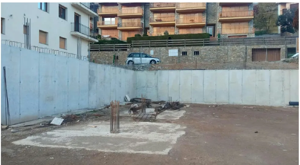 La obra, en marcha: muro de contención ejecutado